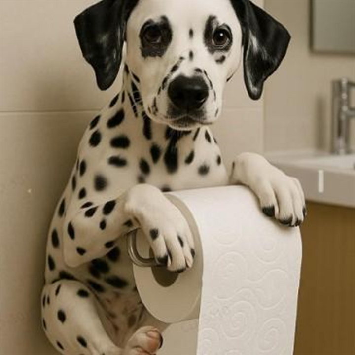 BowLift | Dog Toilet Paper Holder – Decorative Dispenser for a Cheerful Bathroom