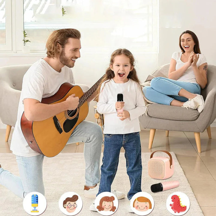 BowLift | Karaoke Set – Wireless Microphones with Portable Bluetooth Speaker
