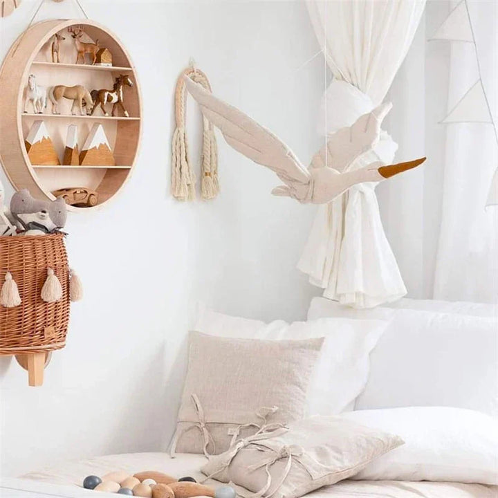 BowLift | Specifically for children's rooms – Decorative swan hanging decor for a magical atmosphere