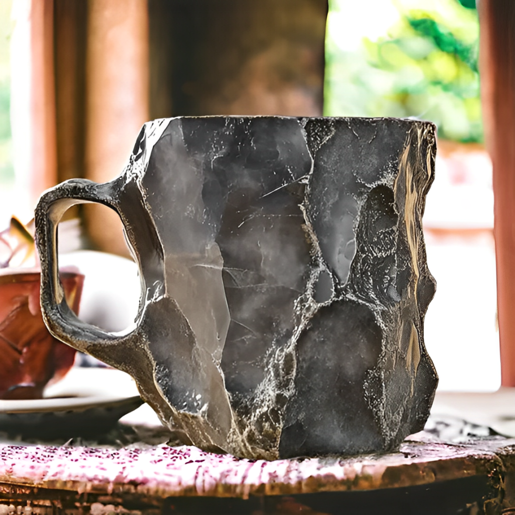 BowLift | GemCup Crystal Coffee Mug – Elegant 300ml Mineral-Inspired Glass Cup
