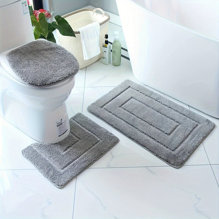 BowLift | SoftStep Luxe Bath Mat Set – Non-Slip, Quick-Drying and Washable