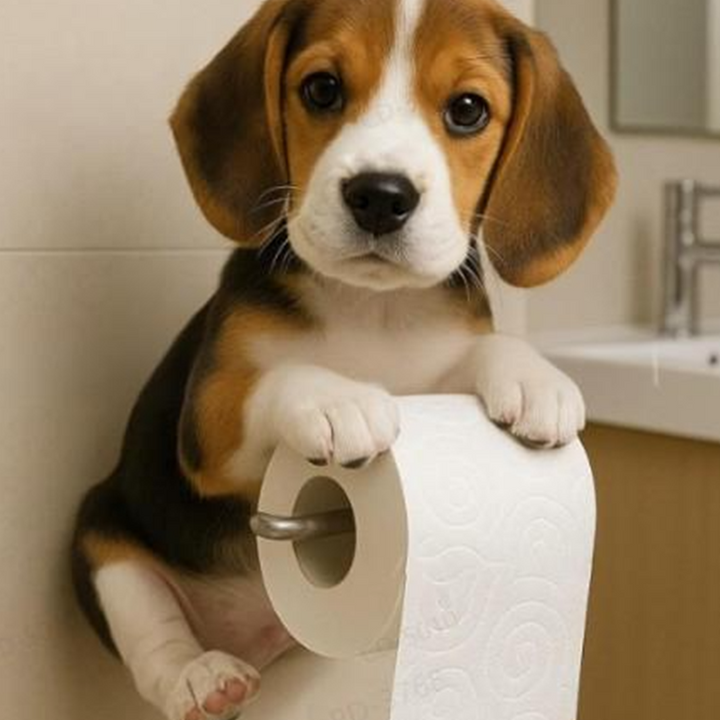 BowLift | Dog Toilet Paper Holder – Decorative Dispenser for a Cheerful Bathroom