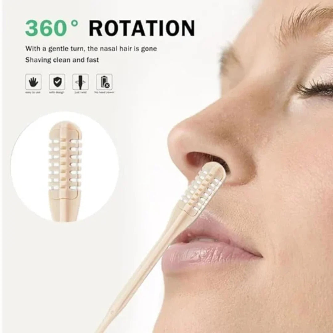 BowLift | Compact Nose Hair Trimmer with 360° Rotating Head – Precise Grooming for Men and Women