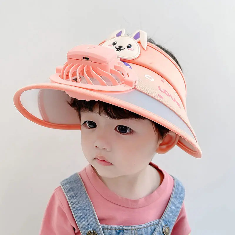 BowLift | Children's Sun Hat with Fan – Adjustable Summer Hat with Frog Design