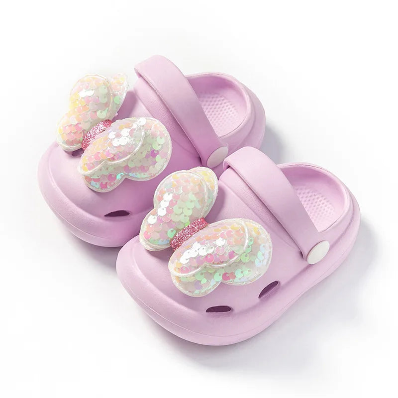 BowLift | Soft sandals for girls with glitter wings – Comfortable slippers for kids
