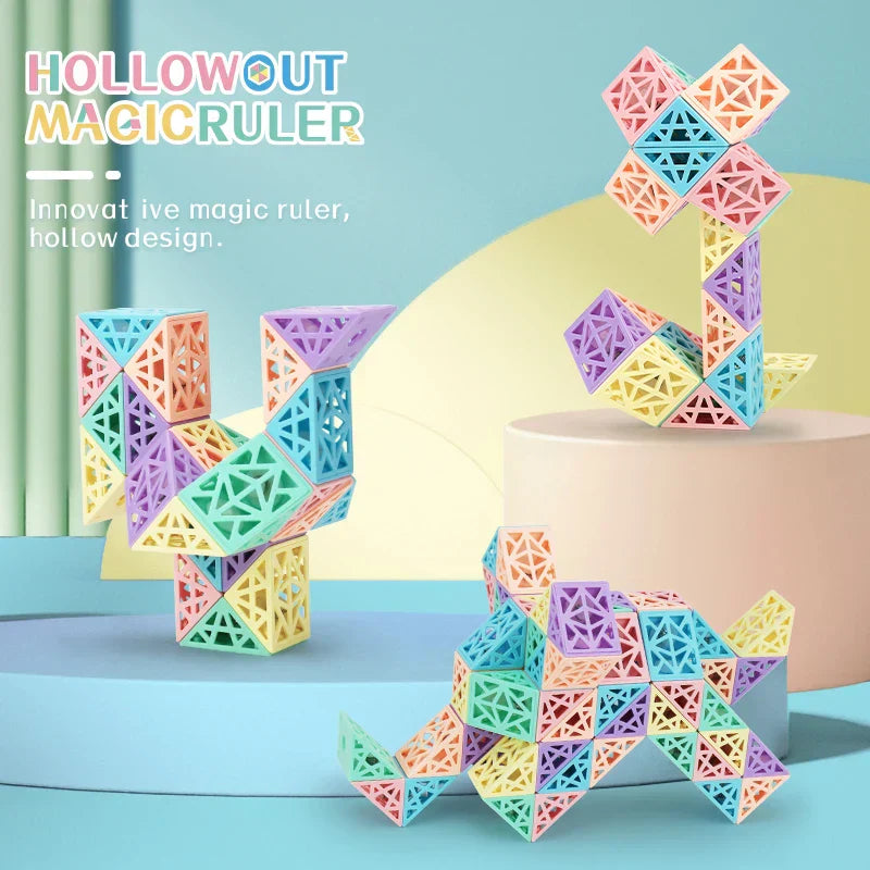 BowLift | Hollowout Magic Ruler – Creative Building Block Set for Building, Turning & Exploring