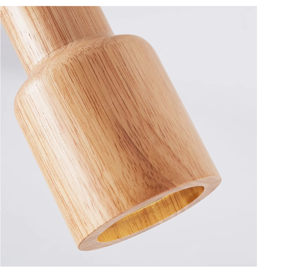 Scandinavian Wooden Pendant Lamp – Minimalist Design for Living Room and Bedroom | Natural Wood Look | Bowlift