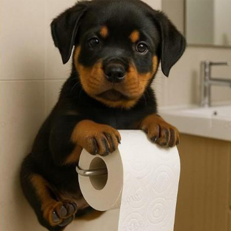 BowLift | Dog Toilet Paper Holder – Decorative Dispenser for a Cheerful Bathroom
