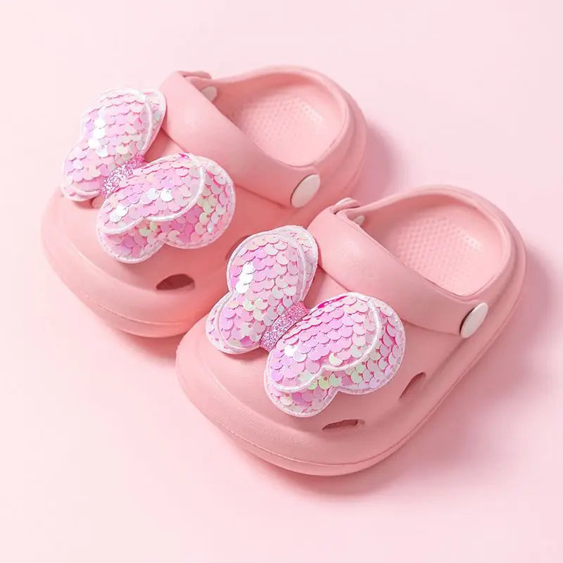 BowLift | Soft sandals for girls with glitter wings – Comfortable slippers for kids