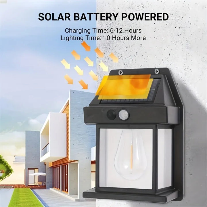 BowLift | LuminGlow Solar Sconce: Dimmable Elegance