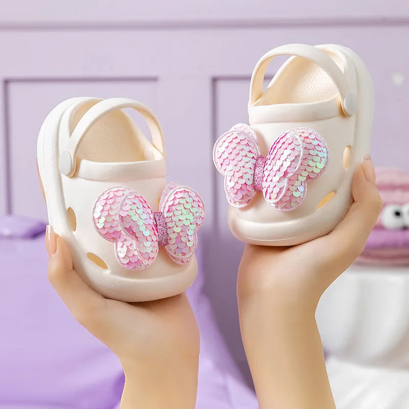 BowLift | Soft sandals for girls with glitter wings – Comfortable slippers for kids