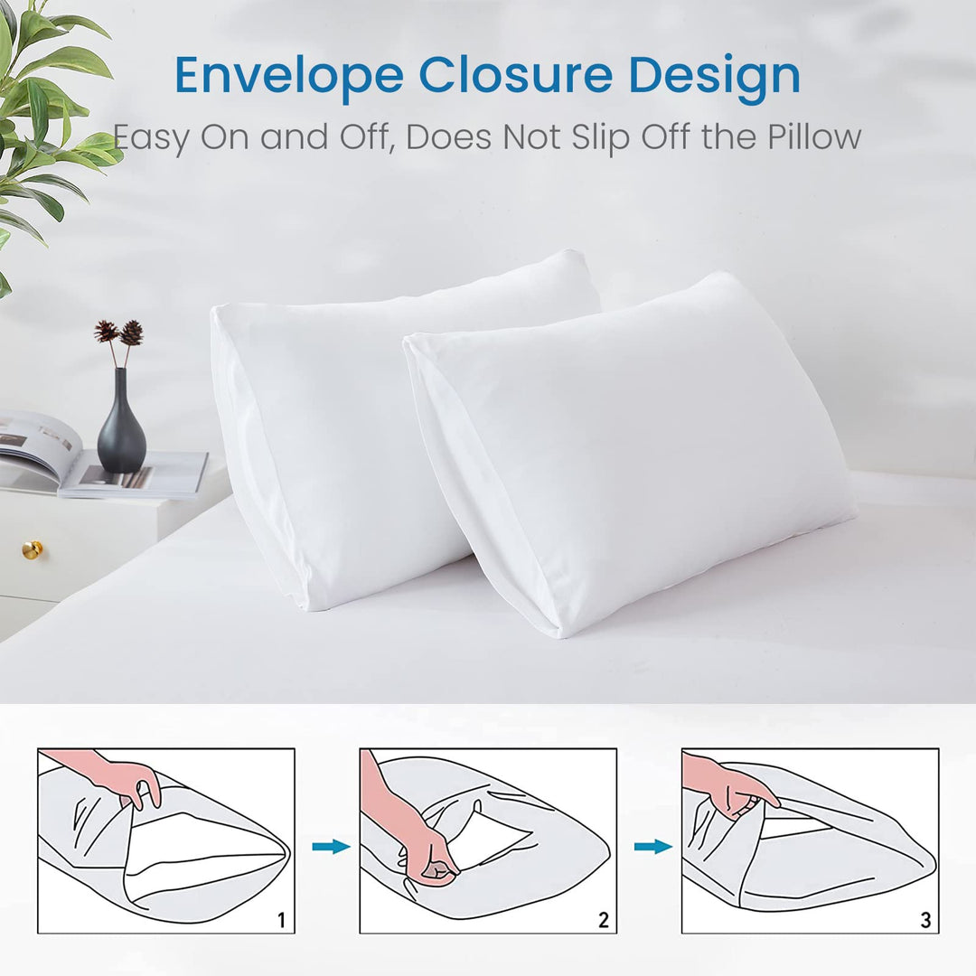 Revolutionary White Cooling Pillowcases Set of 2 –  Pro Q-Max 0.4 | Bowlift