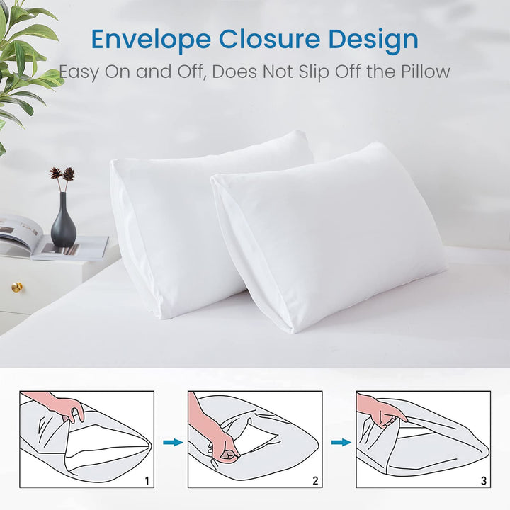 Revolutionary White Cooling Pillowcases Set of 2 –  Pro Q-Max 0.4 | Bowlift