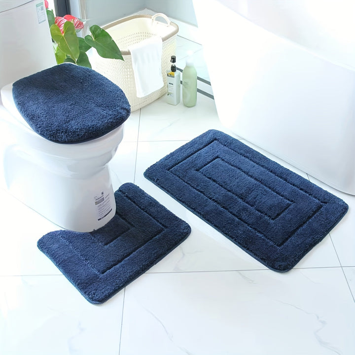 BowLift | SoftStep Luxe Bath Mat Set – Non-Slip, Quick-Drying and Washable