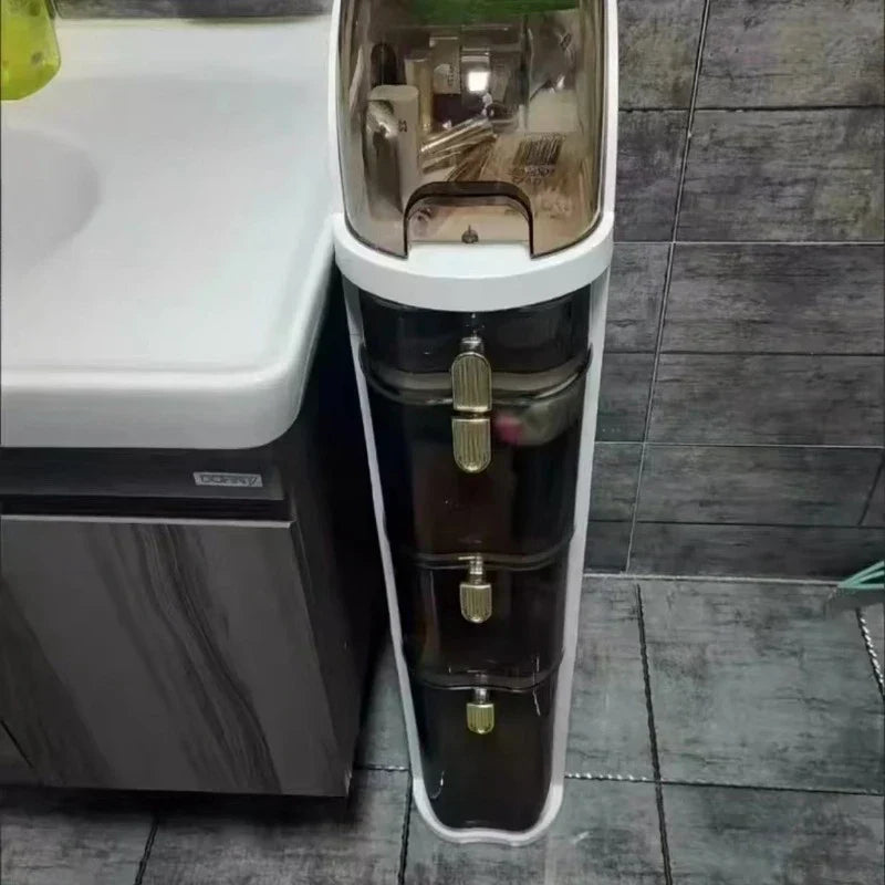 BowLift | BathroomBliss Rolling Cabinet | Space-saving bathroom solution with wheels for easy moving