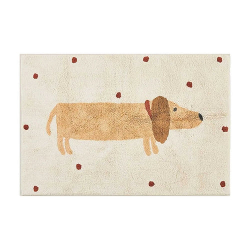BowLift | Soft rug with dachshund pattern – Cozy children's rug for the bedroom