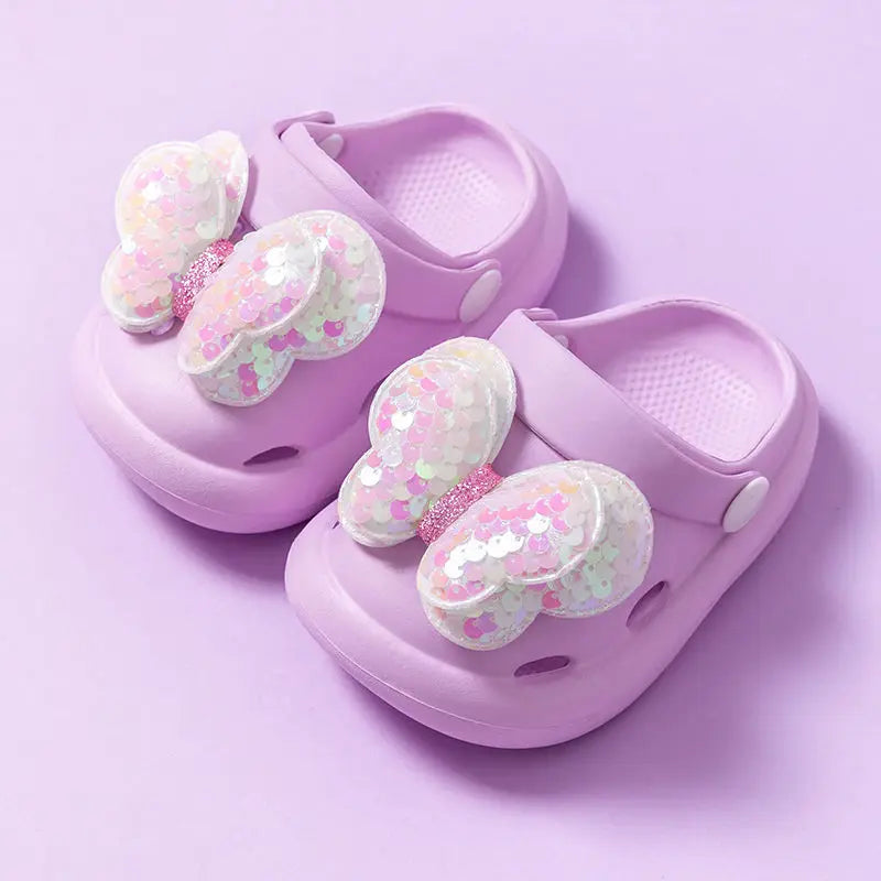 BowLift | Soft sandals for girls with glitter wings – Comfortable slippers for kids