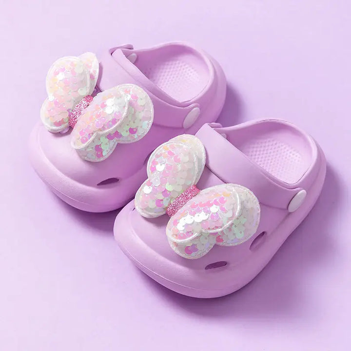 BowLift | Soft sandals for girls with glitter wings – Comfortable slippers for kids