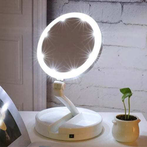 BowLift | LED Folding Vanity Mirror