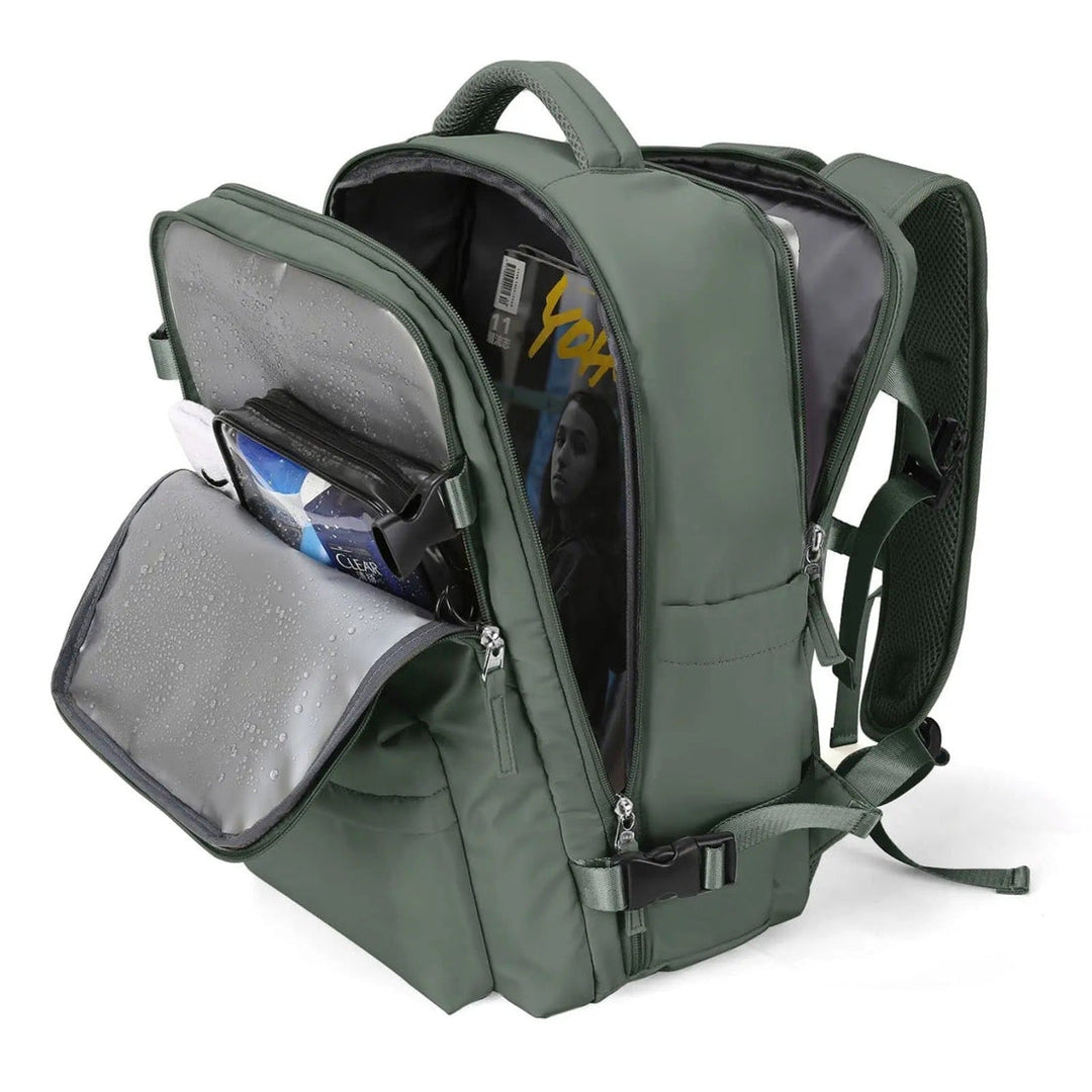 BowLift | TrekVault Waterproof Backpack: 25L Anti-Theft Design with Laptop Compartment