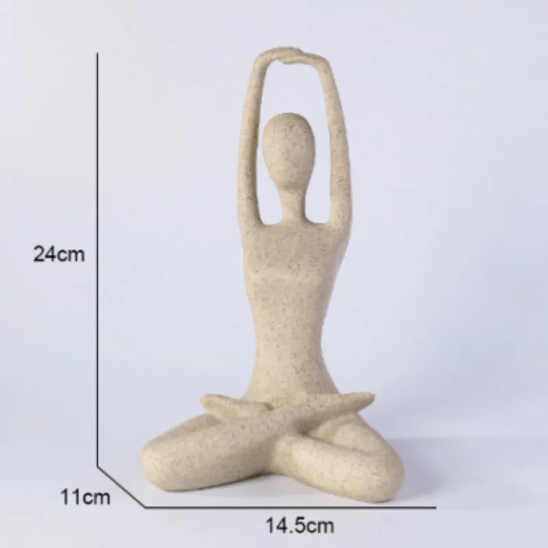 BowLift | ZenJoy Woman in Yoga Statue – Modern Indoor Decoration Made of Resin