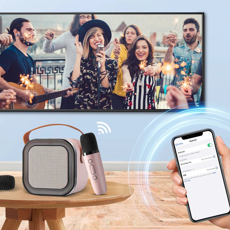 BowLift | Karaoke Set – Wireless Microphones with Portable Bluetooth Speaker