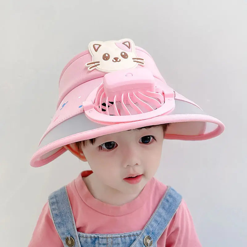 BowLift | Children's Sun Hat with Fan – Adjustable Summer Hat with Frog Design
