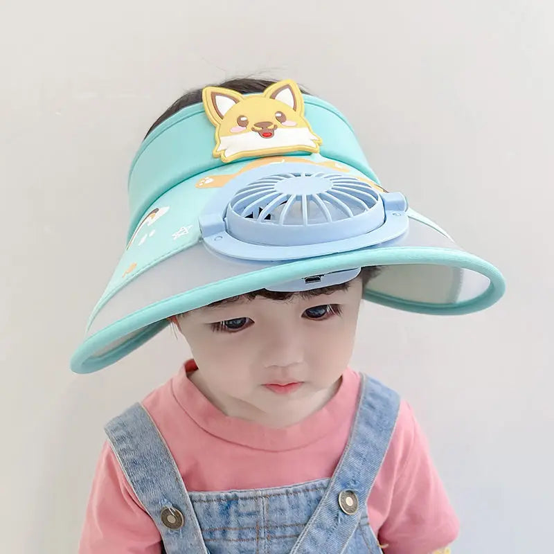 BowLift | Children's Sun Hat with Fan – Adjustable Summer Hat with Frog Design