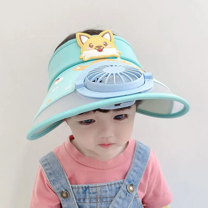 BowLift | Children's Sun Hat with Fan – Adjustable Summer Hat with Frog Design