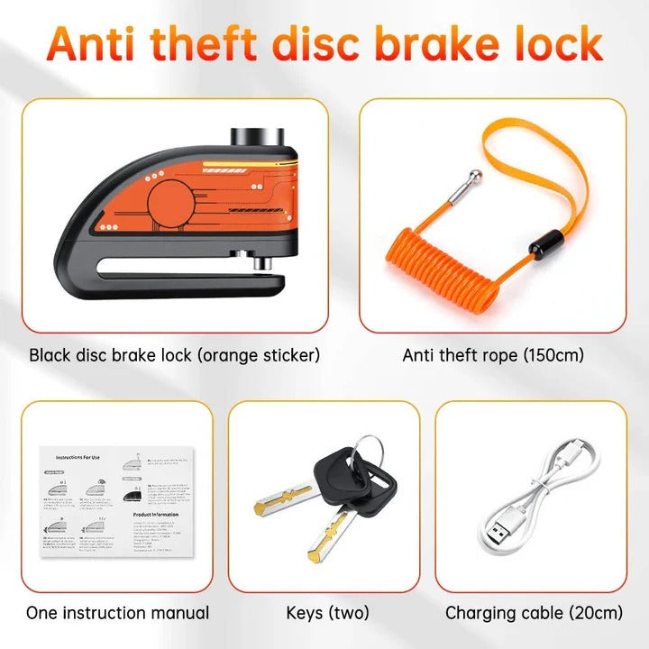 BowLift | Motorcycle Anti Theft Disc Brake Lock with Motion Alarm