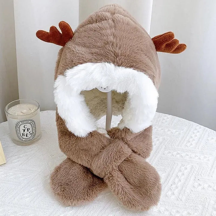 BowLift | Warm & cozy – 2-in-1 beanie & scarf with plush for cold days