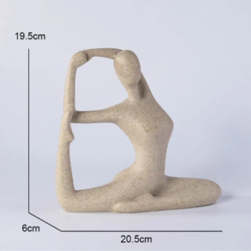 BowLift | ZenJoy Woman in Yoga Statue – Modern Indoor Decoration Made of Resin