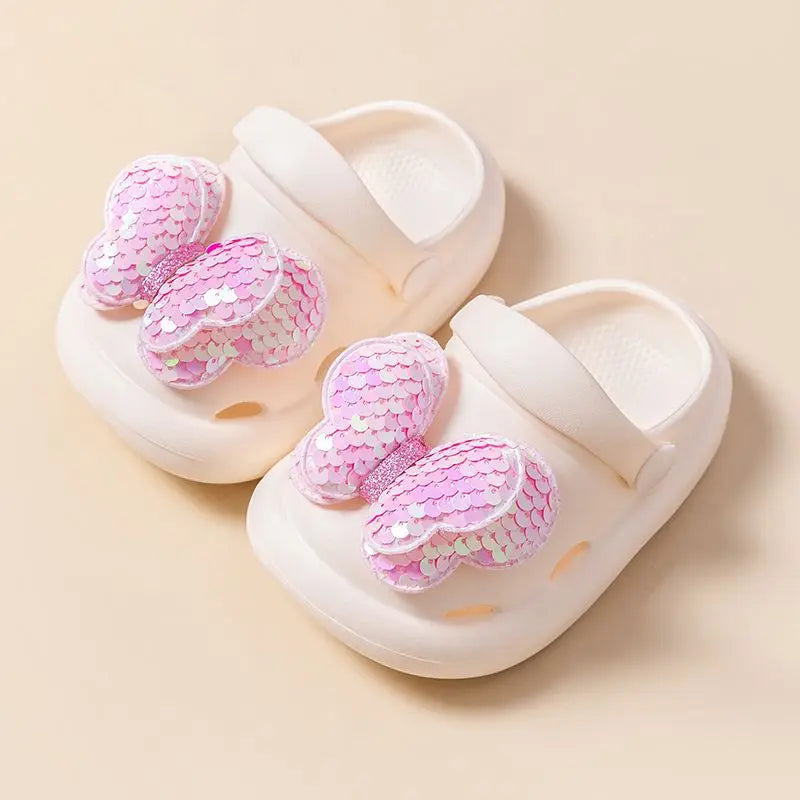 BowLift | Soft sandals for girls with glitter wings – Comfortable slippers for kids