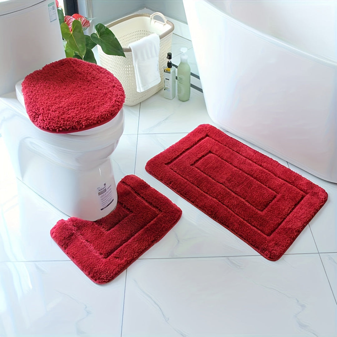 SoftStep Luxe Bath Mat Set – Non-slip, Quick-drying and Washable | Bowlift