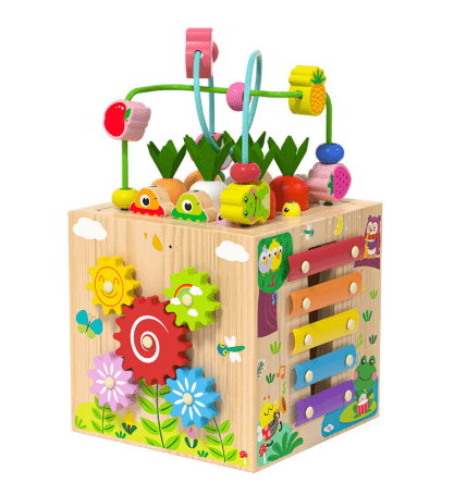 BowLift | in-1 Montessori toy - multifunctional activity cube for the motor and cognitive development of babies