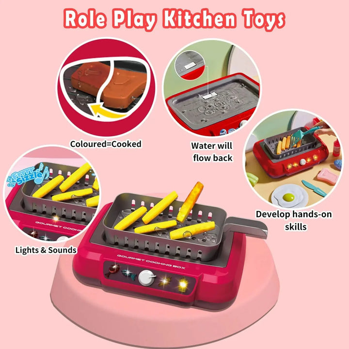 BowLift | Colorful Children's Kitchen Set with Accessories for Imaginative Role Play