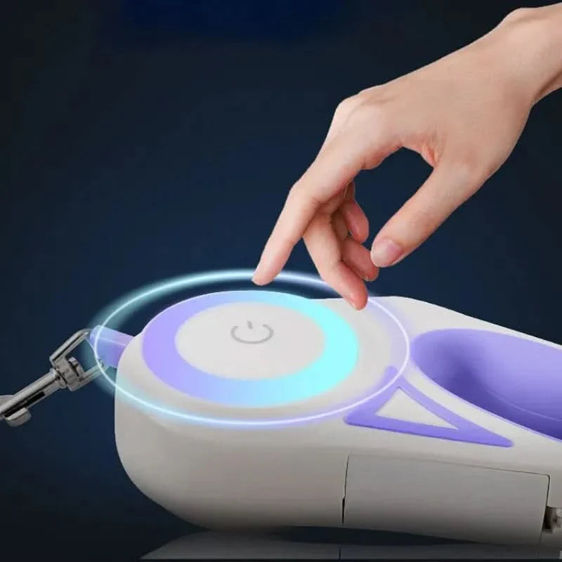BowLift | AutoLeash Glow – Automatic dog leash with LED light for walks during day & night