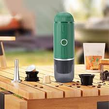 Self-Heating Portable Electric Espresso Machine with USB-C Charger For Ground Coffee & NS Capsules Bowlift