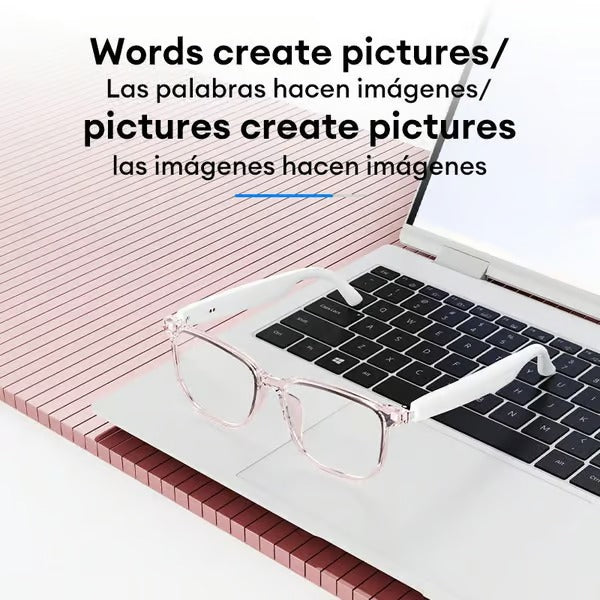 BowLift | Smart Translation Glasses | AI Real-Time Voice Translator | Bluetooth 5.4 with Open-Ear Speakers