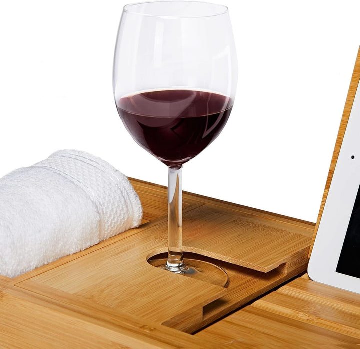 BowLift | BambooBliss – extendable bath caddy