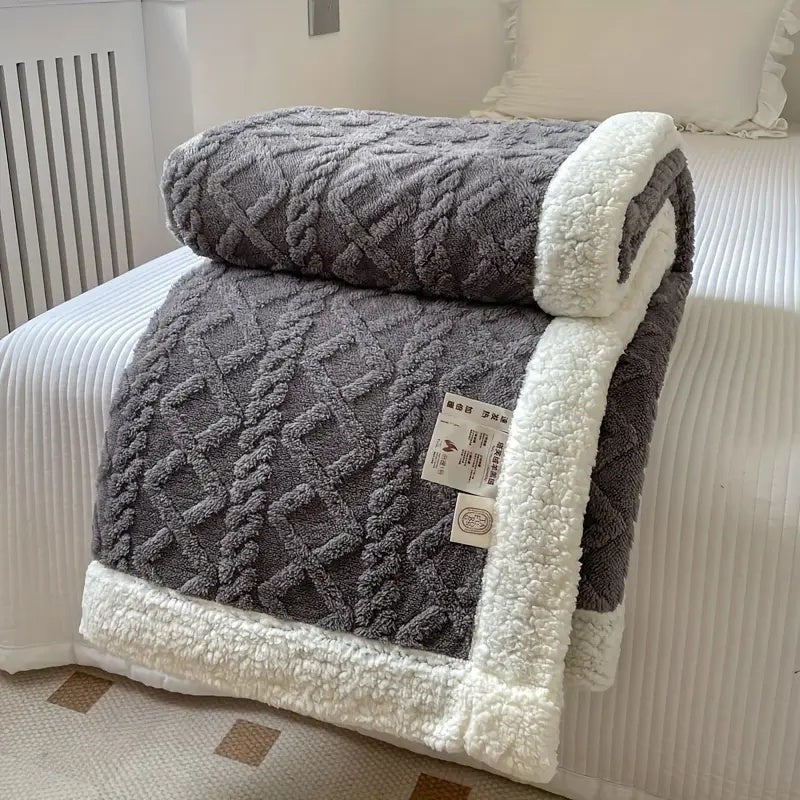 BowLift | Fleece Throw Blanket Sherpa Reversible Bed Cover