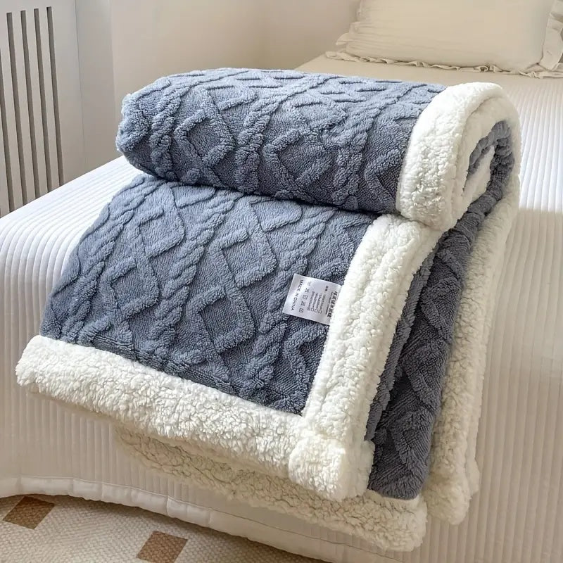 BowLift | Fleece Throw Blanket Sherpa Reversible Bed Cover