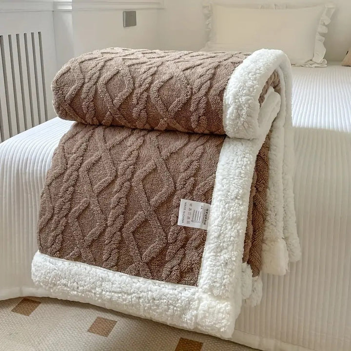BowLift | Fleece Throw Blanket Sherpa Reversible Bed Cover