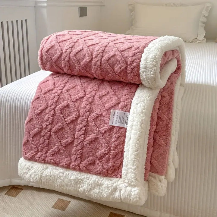 BowLift | Fleece Throw Blanket Sherpa Reversible Bed Cover