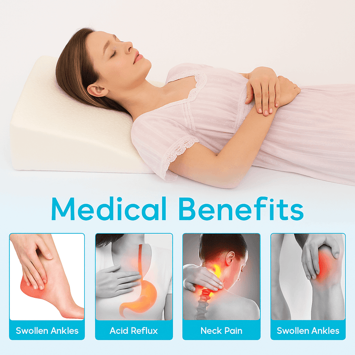 BowLift | Large Triangle Wedge Pillow | Adjustable Foam for Acid Reflux, Back Pain & Post-Surgery Recovery