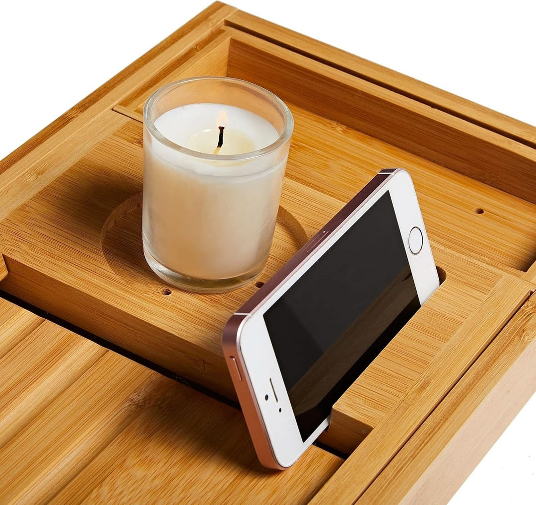BowLift | BambooBliss – extendable bath caddy