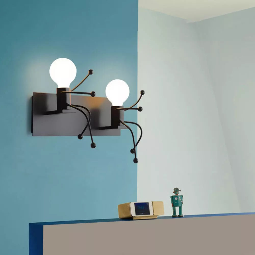 Mini Man Robot Art Wall Lamp | Bowlift