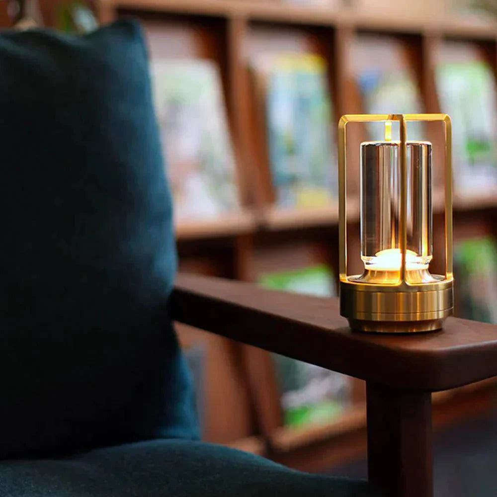 BowLift | Wireless Lantern Lamp with Crystal Shade