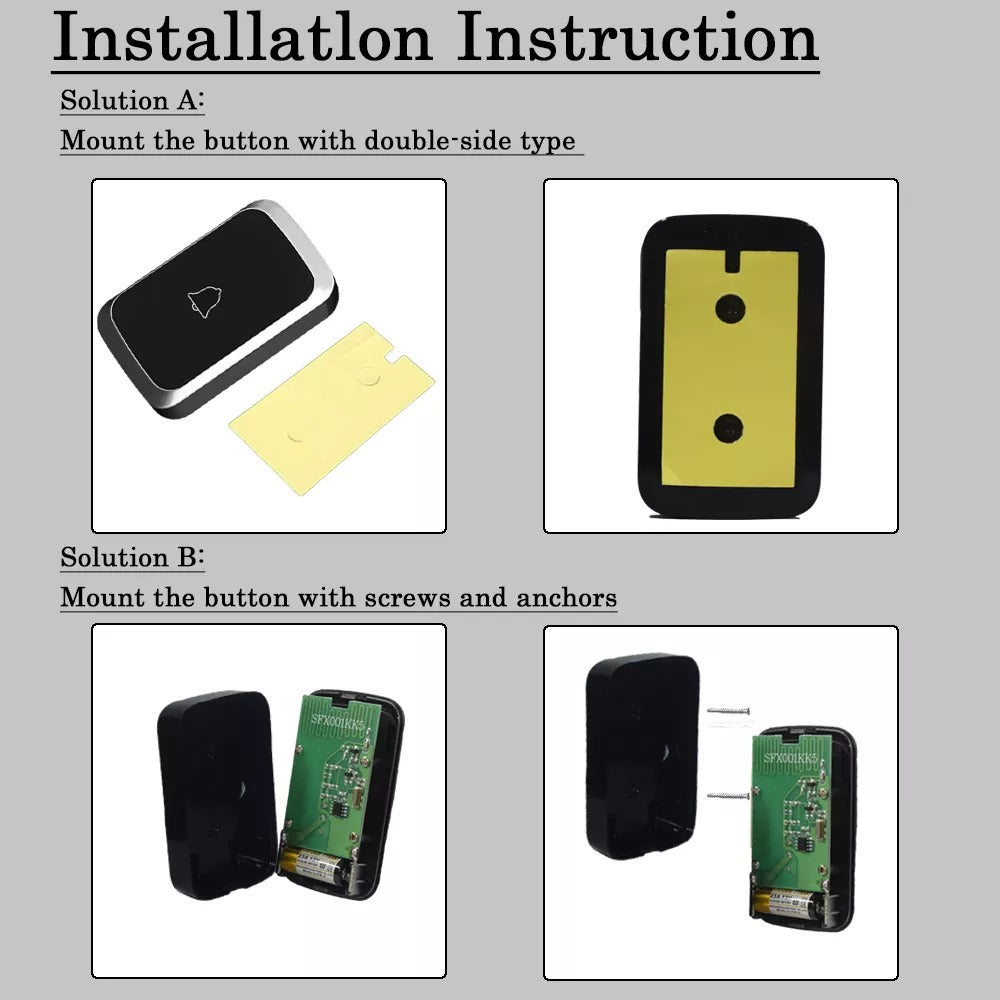 BowLift | Wireless Waterproof Doorbell with LED Flash – Easy Installation, Adjustable Volume & 36 Chimes