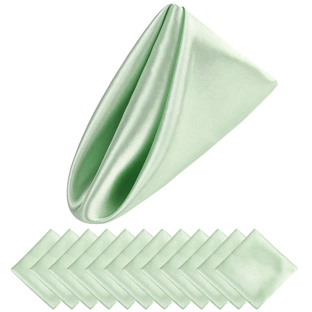 BowLift | Set of 12 Satin Napkins Pattern Luxurious Table Decoration